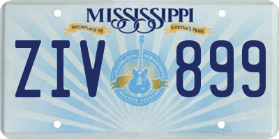 MS license plate ZIV899