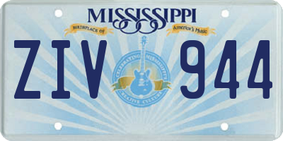 MS license plate ZIV944