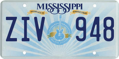 MS license plate ZIV948