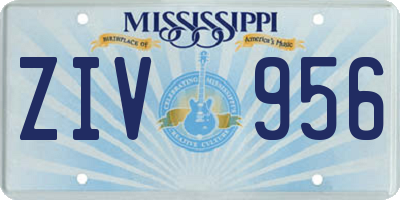 MS license plate ZIV956