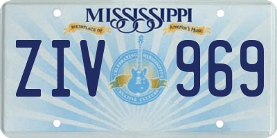 MS license plate ZIV969