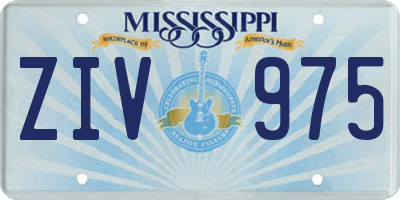 MS license plate ZIV975