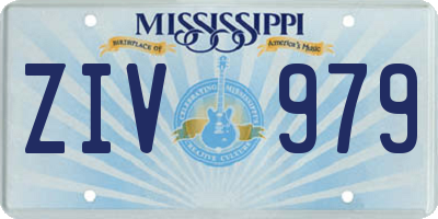 MS license plate ZIV979