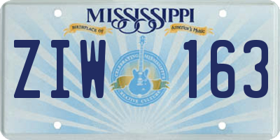 MS license plate ZIW163