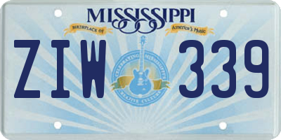 MS license plate ZIW339
