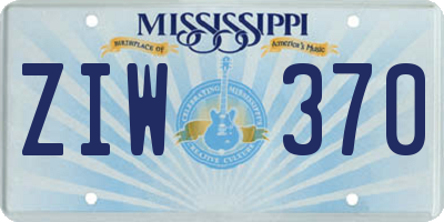 MS license plate ZIW370