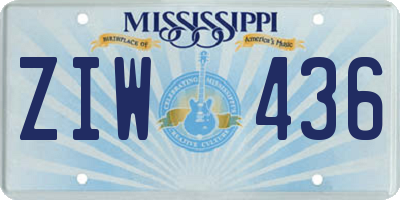 MS license plate ZIW436