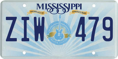 MS license plate ZIW479