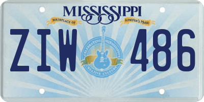 MS license plate ZIW486