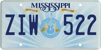 MS license plate ZIW522