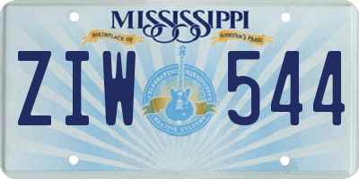 MS license plate ZIW544