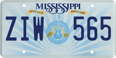 MS license plate ZIW565