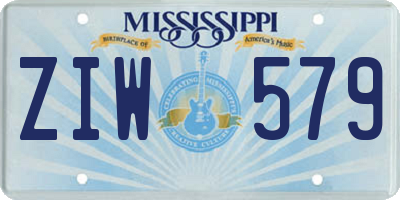 MS license plate ZIW579