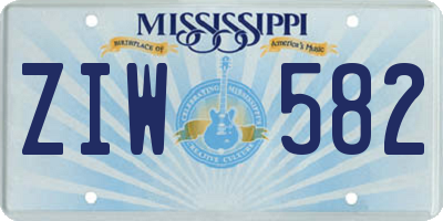 MS license plate ZIW582