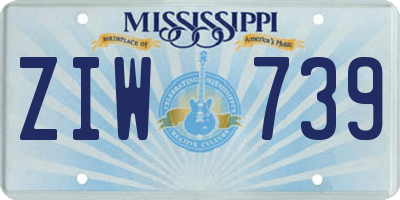 MS license plate ZIW739