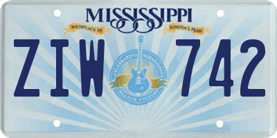 MS license plate ZIW742