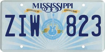 MS license plate ZIW823