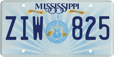 MS license plate ZIW825