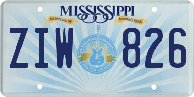 MS license plate ZIW826