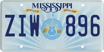 MS license plate ZIW896