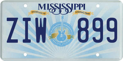 MS license plate ZIW899