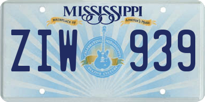 MS license plate ZIW939