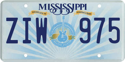 MS license plate ZIW975