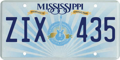 MS license plate ZIX435
