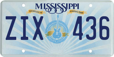 MS license plate ZIX436