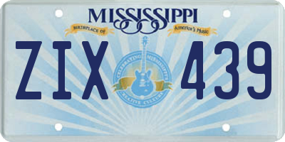 MS license plate ZIX439