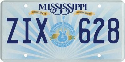 MS license plate ZIX628