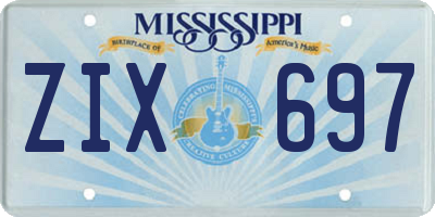 MS license plate ZIX697