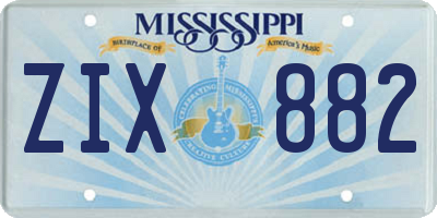 MS license plate ZIX882