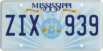 MS license plate ZIX939