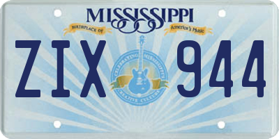 MS license plate ZIX944
