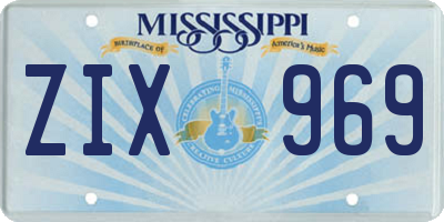 MS license plate ZIX969