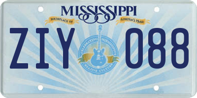 MS license plate ZIY088
