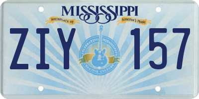 MS license plate ZIY157