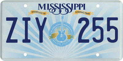 MS license plate ZIY255