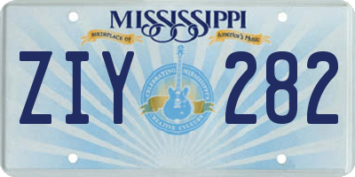 MS license plate ZIY282