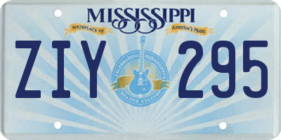 MS license plate ZIY295