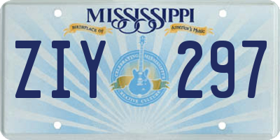 MS license plate ZIY297