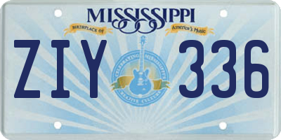 MS license plate ZIY336