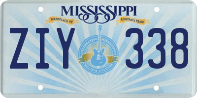 MS license plate ZIY338