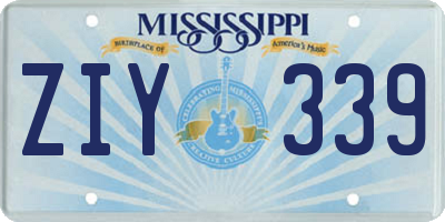 MS license plate ZIY339