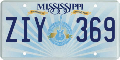 MS license plate ZIY369