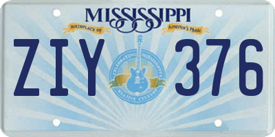 MS license plate ZIY376