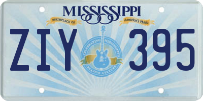 MS license plate ZIY395