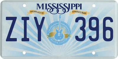 MS license plate ZIY396