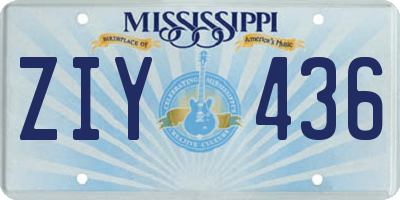 MS license plate ZIY436